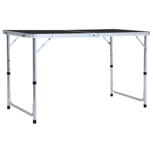 VidaXL campingtafel inklapbaar aluminium/MDF grijs 120x160cm