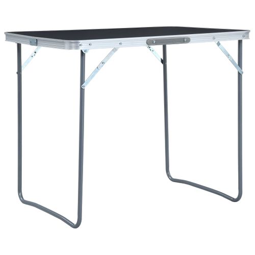 VidaXL campingtafel inklapbaar met metalen frame 80x60 cm grijs