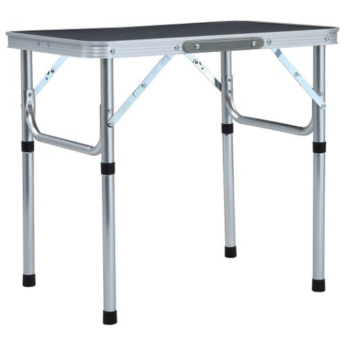 VidaXL campingtafel inklapbaar 60x45 cm aluminium grijs