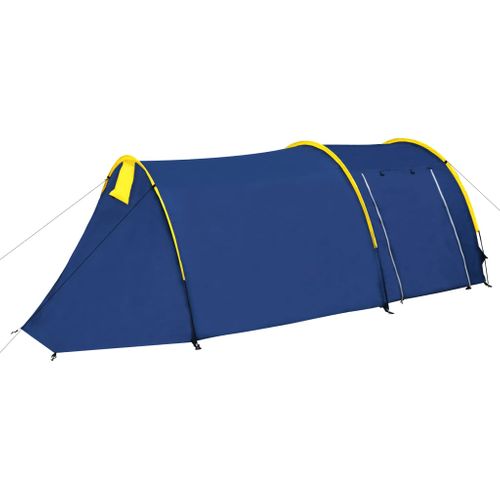 VidaXL tent marineblauw/geel 4-persoons 395x180x110cm
