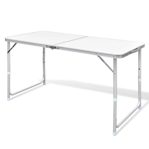 VidaXL campingtafel inklapbaar en verstelbaar 120x60cm aluminium
