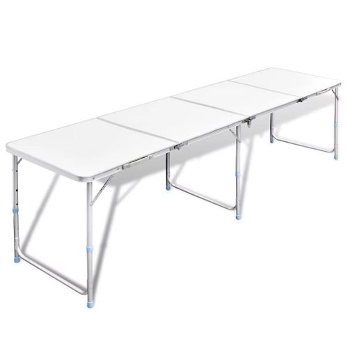 VidaXL campingtafel inklapbaar en verstelbaar 240x60cm aluminium